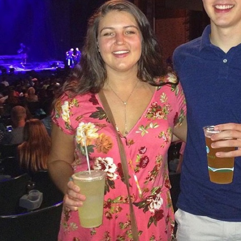Pink floral print romper